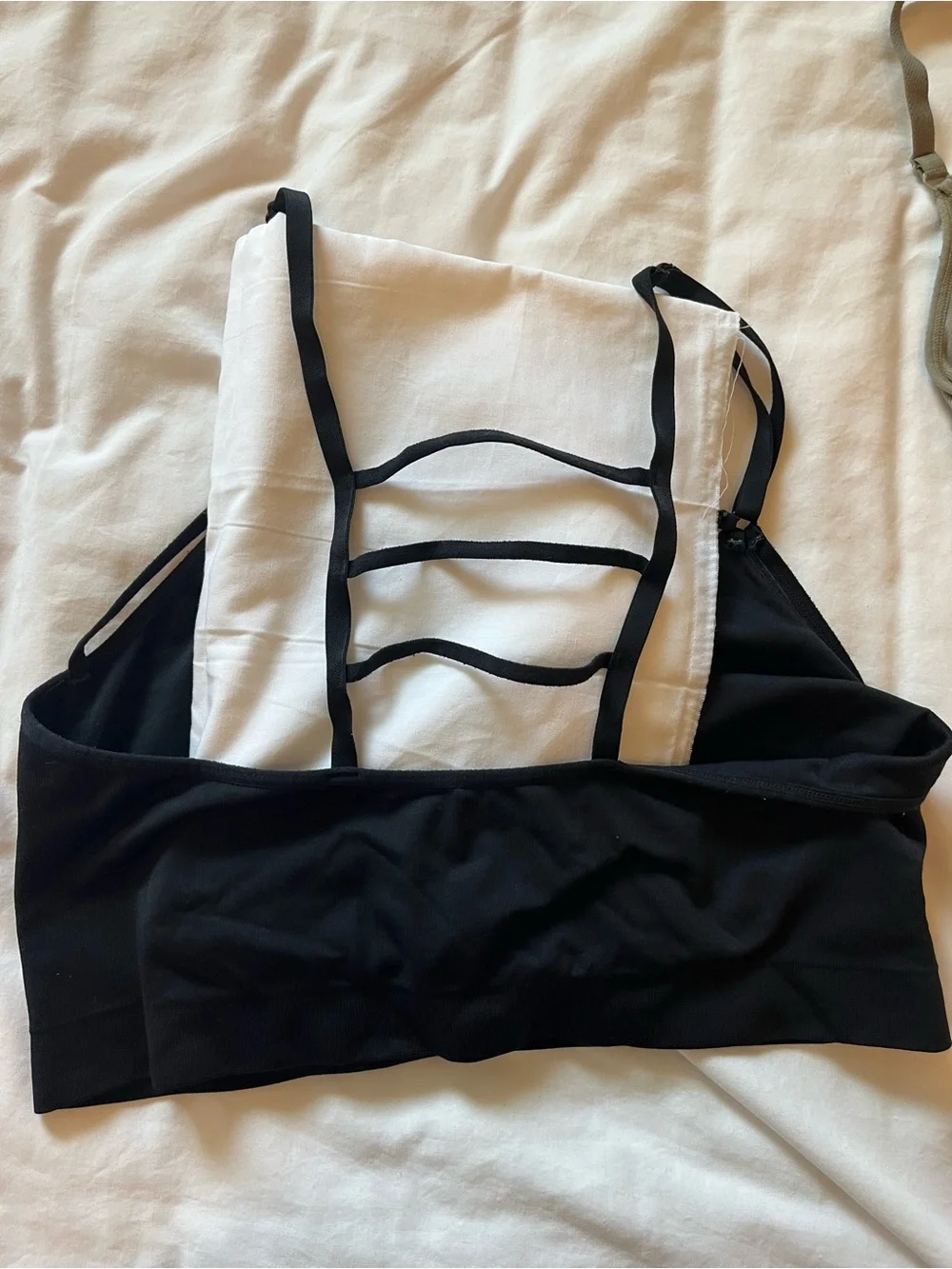 Women's Plus Size Wireless, Tagless Bralettes - Black and Acid Wash - 14/16